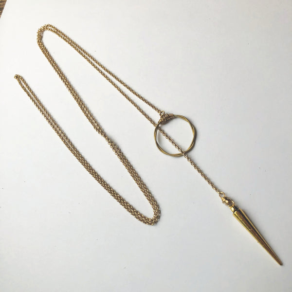 Dagger Lariat Necklace