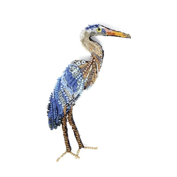 Blue Heron Brooch Pin