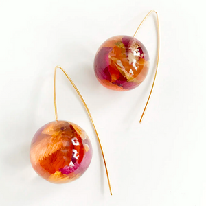 Rose Petal Mini Sphere Earrings