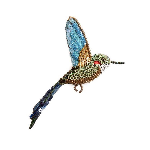 Tropical Hummingbird Brooch Pin