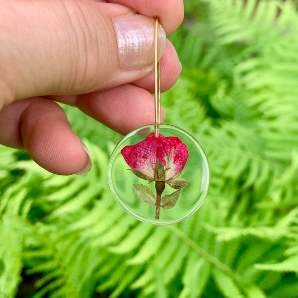 Tiny Rose Bud Earrings