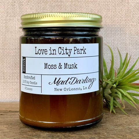 "Love in City Park" Moss & Musk Soy Candle