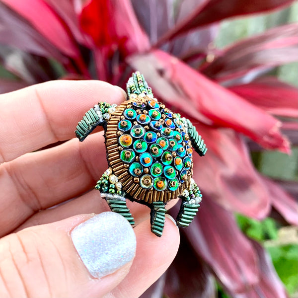 Sea Turtle Brooch Pin