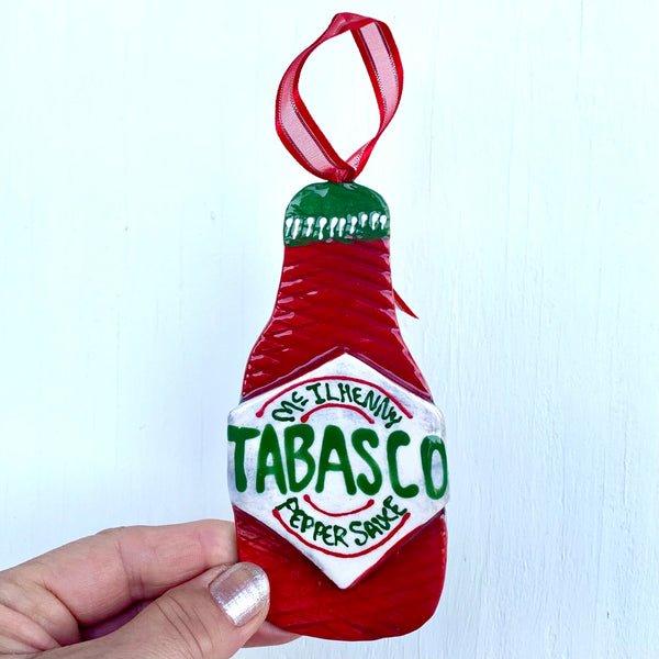 Hand-painted Tabasco Ornament