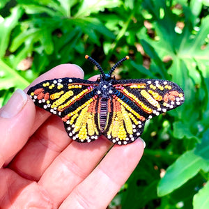 Monarch Butterfly Brooch Pin