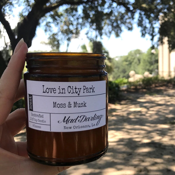 "Love in City Park" Moss & Musk Soy Candle