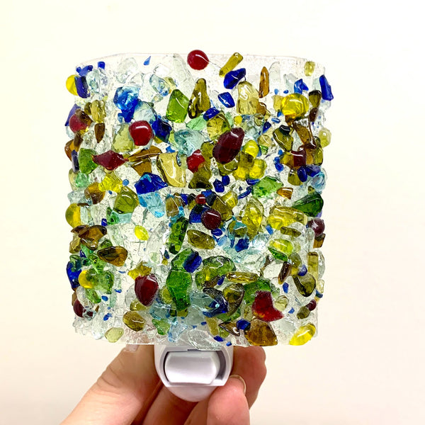 Recycled Glass Night Light - Abstract