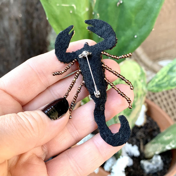Scorpion Embellished Pin
